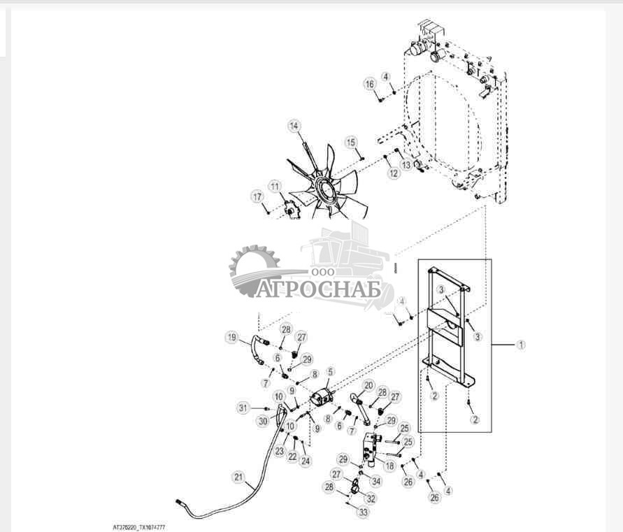 Установка вентилятора 540H, 548H, 640H, 648H (прямой привод) 